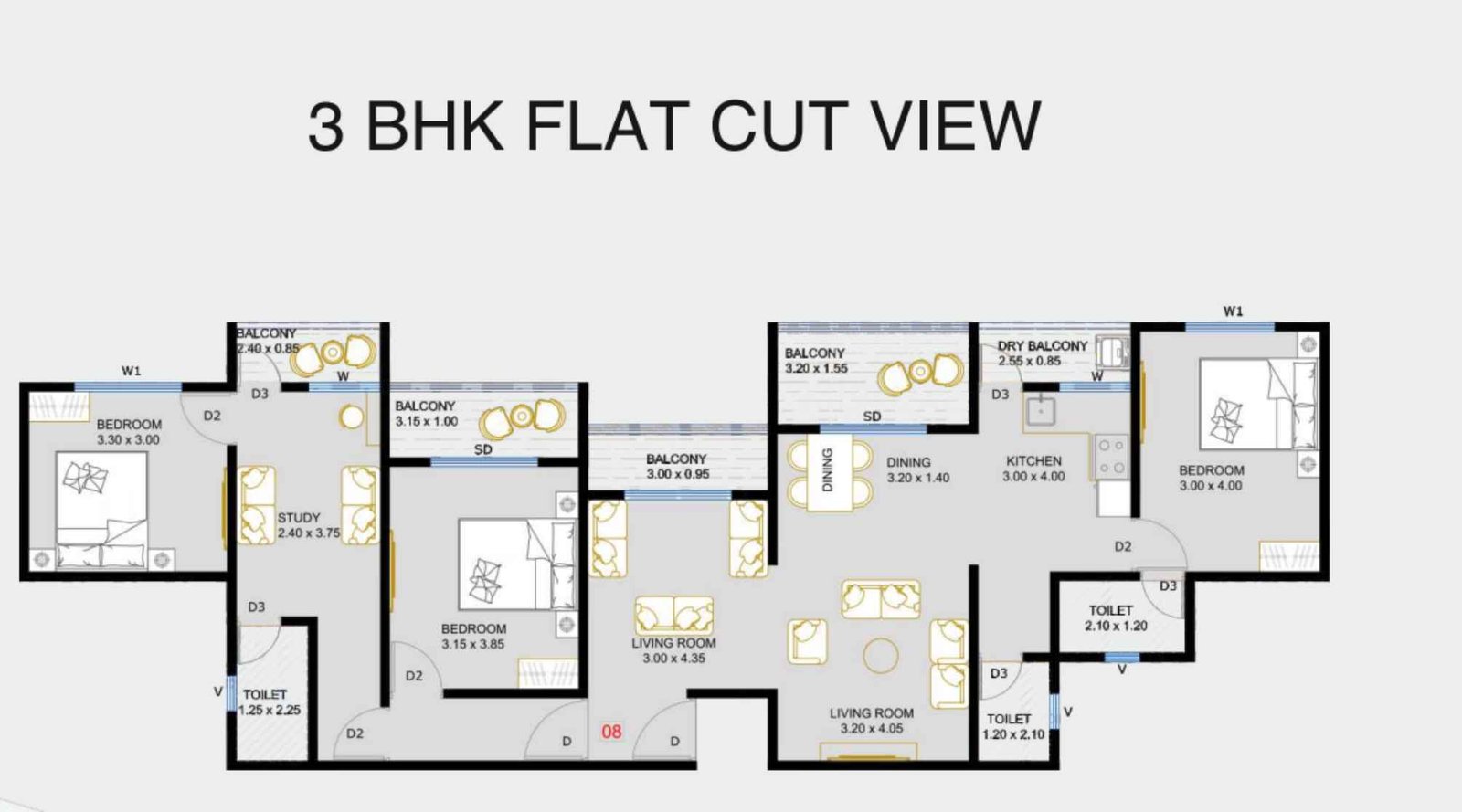 Wisteria-3-BHK-1004-sqft